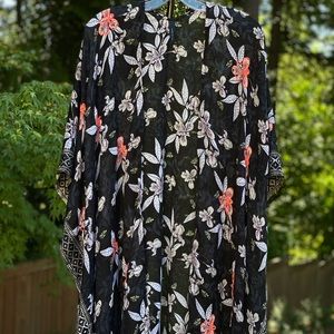 Plus size, Lane Bryant, kimono, Blk, lightweight,